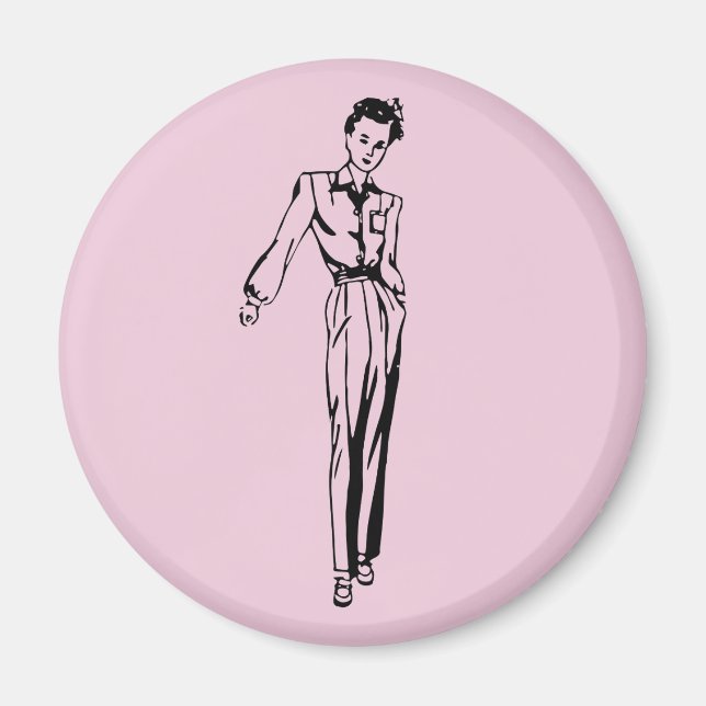 1942 Ladies Slacks Ad Magnet (Framsidan)