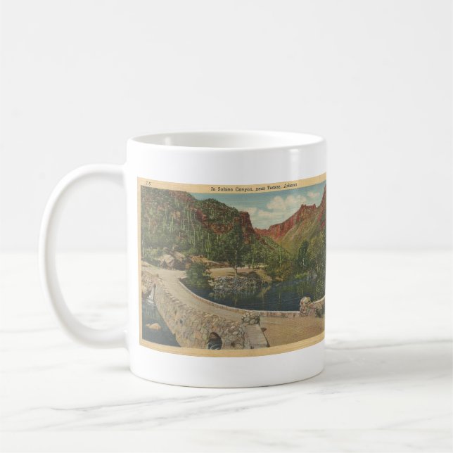 1942 Sabino Canyon, Tucson, AZ Kaffemugg (Vänster)