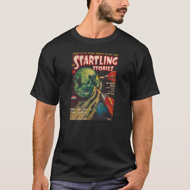 1942 STARTLING STORIES SCIENCE FICTION PULP T SHIRT (Framsida)