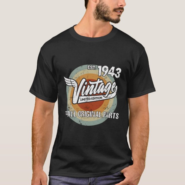 1943 års Biker för T Shirt (Framsida)