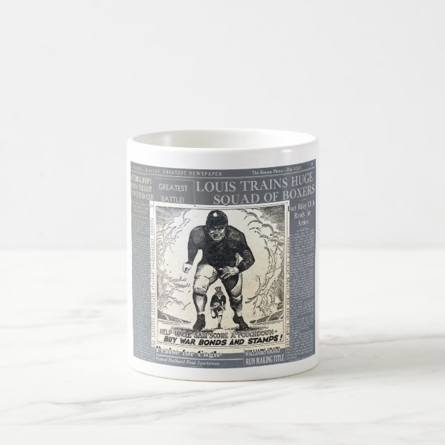 1943 PATRIOTISK WWII-ILLUSTRATION KAFFEMUGG (Center)