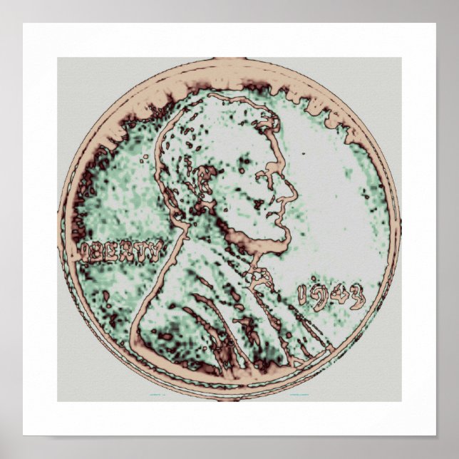 1943 Wheat Penny 2 Poster (Framsidan)