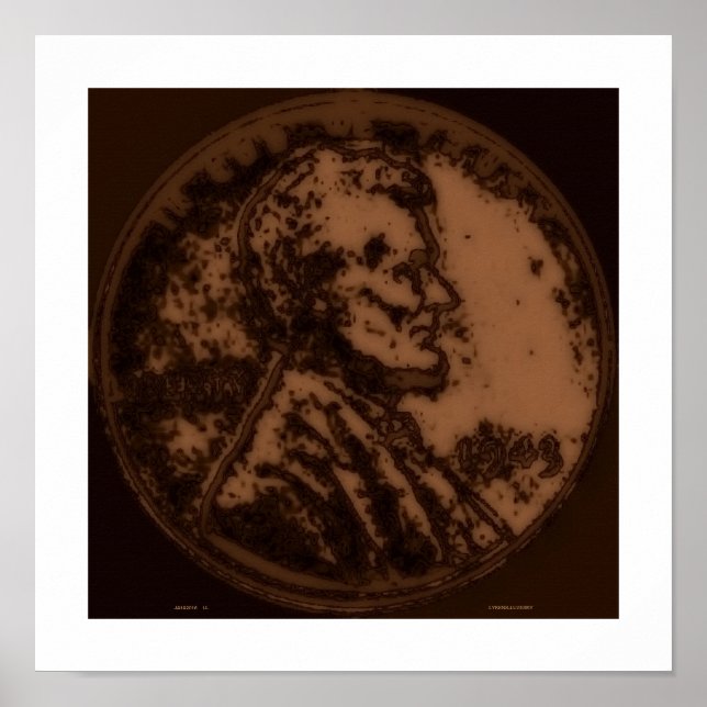 1943 Wheat Penny 3 Poster (Framsidan)