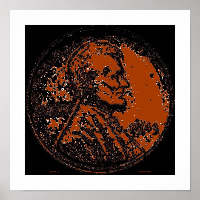 1943 Wheat Penny 4 Poster (Framsidan)