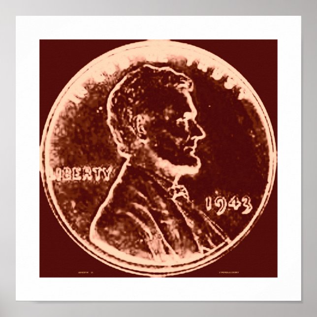 1943 Wheat Penny 5 Poster (Framsidan)