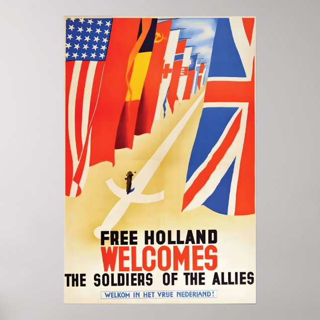 194445 Affisch som firar befrielsen av (Framsidan)
