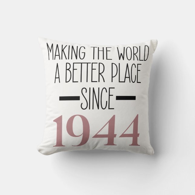 1944 80-åriga gåvor till kvinnor kudde (Framsida)