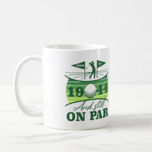 1944 80:e födelsedag Golf Humor Kaffemugg