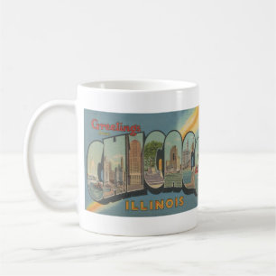 1944 Big Brev Chicago-vykort Kaffemugg