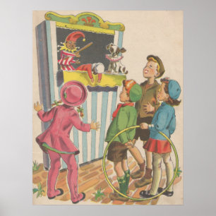1944 Bild av Nursery Rhyme Bok Poster