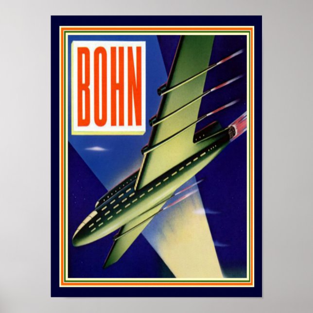 1944 Bohn Retro Futuristiska Annons 12 x 16 Poster (Framsidan)