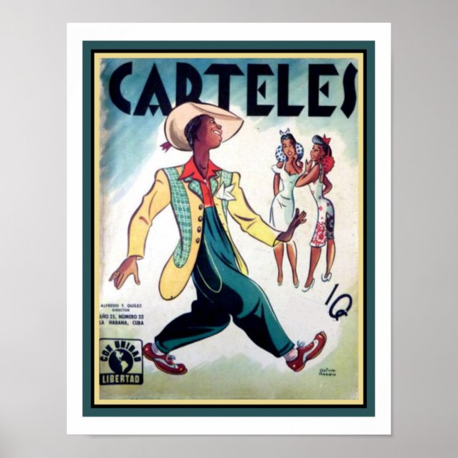 1944 Carteles Coola Cat Magazine Cover Poster (Framsidan)