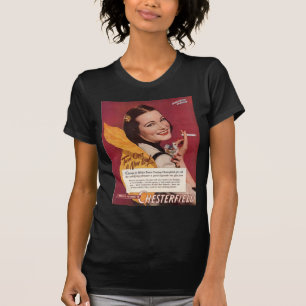 1944 Chesterfield-cigaretter och med söt dam T Shirt
