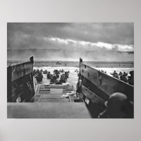 1944 Invasion av Normandie Omaha Beach Poster