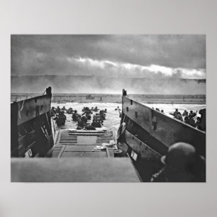1944 Invasion av Normandie Omaha Beach Poster