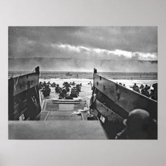1944 Invasion av Normandie Omaha Beach Poster