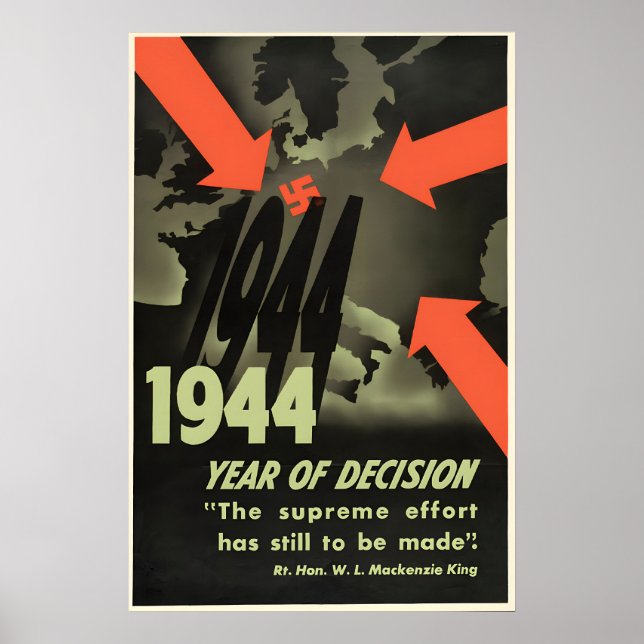 1944 Kanada WWII-propagandaposter År av Poster (Framsidan)