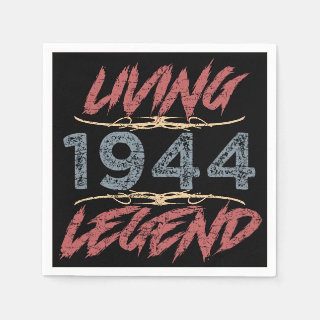 1944 Legend 80:e födelsedagen Pappersservett (Framsidan)