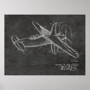 1944 PEG-utskrift av Teckning Poster