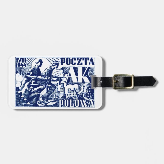 1944 Warszawas uppror Bagagebricka (Horisontell Framsida)