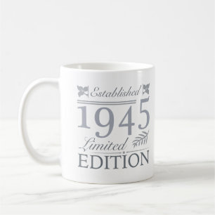 1945 Begränsad utgåva 80 födelsedagar Kaffemugg