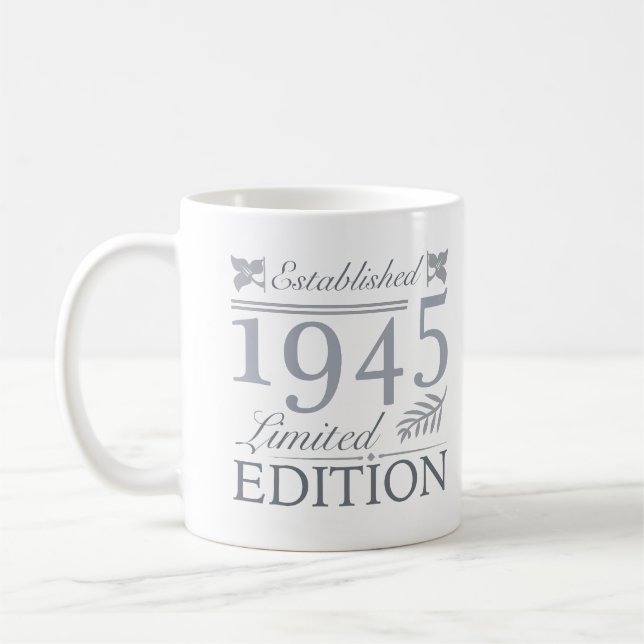 1945 Begränsad utgåva 80 födelsedagar Kaffemugg (Vänster)