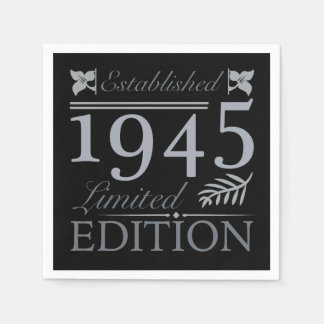 1945 Begränsad utgåva 80 födelsedagar Pappersservett