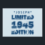 1945 eller valfritt år Begränsad utgåva 70 V3Z Inbjudningar<br><div class="desc">1945 eller valfritt års Begränsad utgåva 70th V3Z. Tittar du en unik födelsedagspresent? Här är en födelsedagspresent på roligtens anpassningsbar. Och! text är anpassade, så att du kan ändra eller lägga till ett namn, lägga till en känsla eller ändra ett år. Det är upp till dig - så att du...</div>