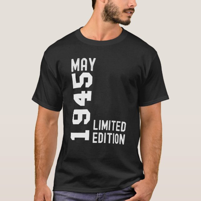1945 maj Grattis på födelsedagen Party T Shirt (Framsida)