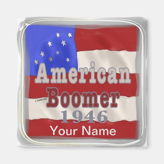 1946 Födelsedag Baby Boomer Magnet (Framsidan)