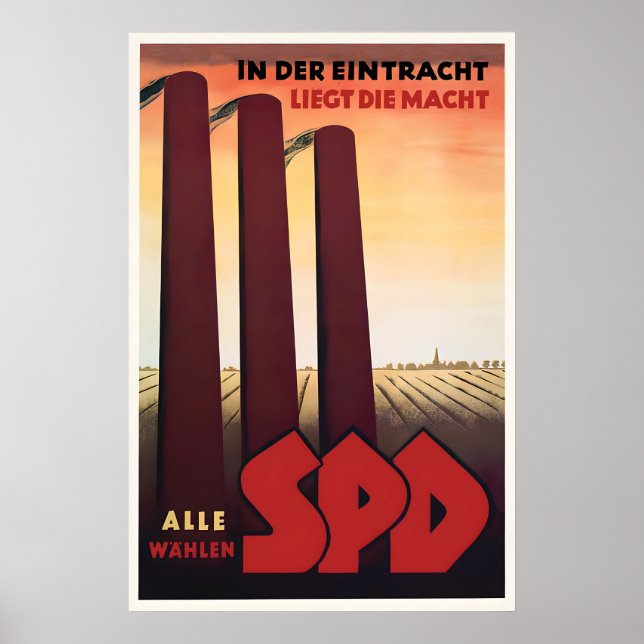 1946 German SPD Election Poster In unity lays the (Framsidan)