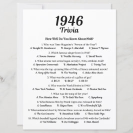 1946 Trivia-spel | 79:e Födelsedagsfestens spel