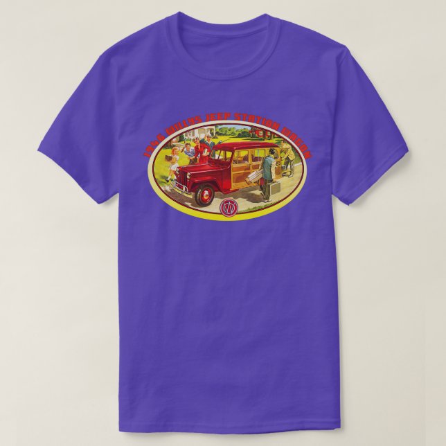 1946 Willys Station Wagon  T Shirt (Design framsida)