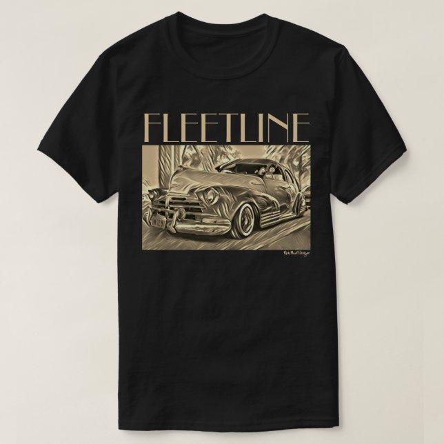 1947 1948 Chevrolet Fleetline Chevy Lowrider Bomb T Shirt (Design framsida)