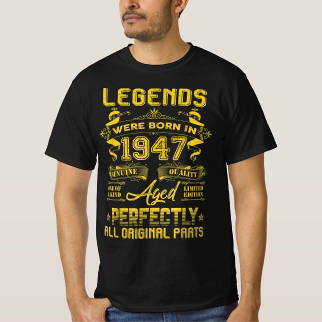 1947 års Grattis på födelsedagen-gåva, föddes lege T Shirt (Framsida)