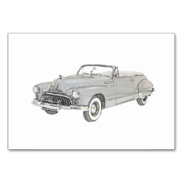 1947 Buick Roadmaster Conversible Illustration Bordsnummer