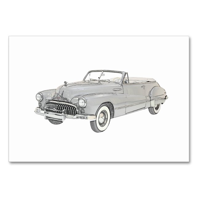 1947 Buick Roadmaster Conversible Illustration Bordsnummer (Framsidan)