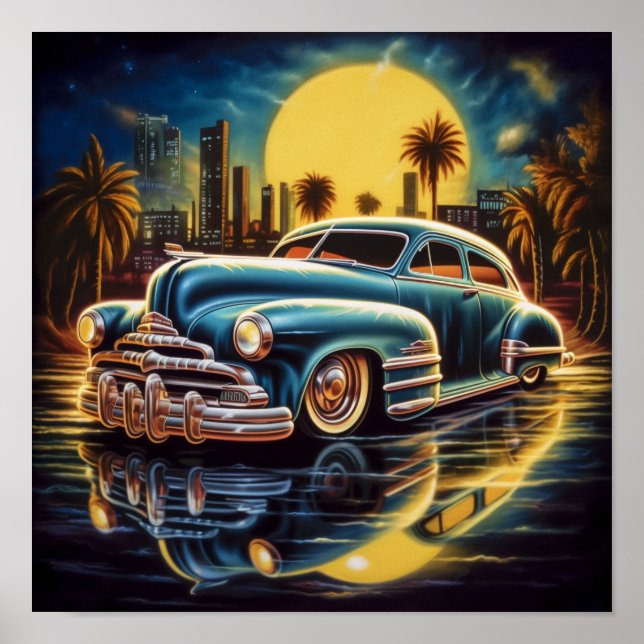 1947 Chevrolet Fleetline Lowrider Chevy Bomb Poster (Framsidan)