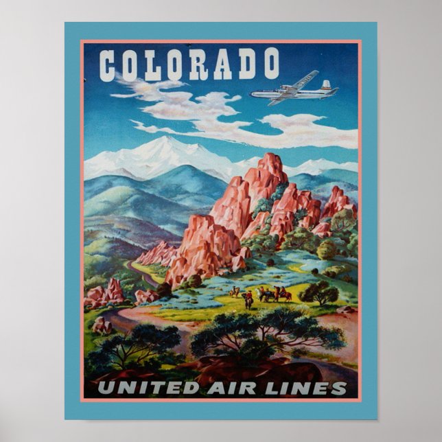 1947 Colorado Travel Ad Poster (Framsidan)
