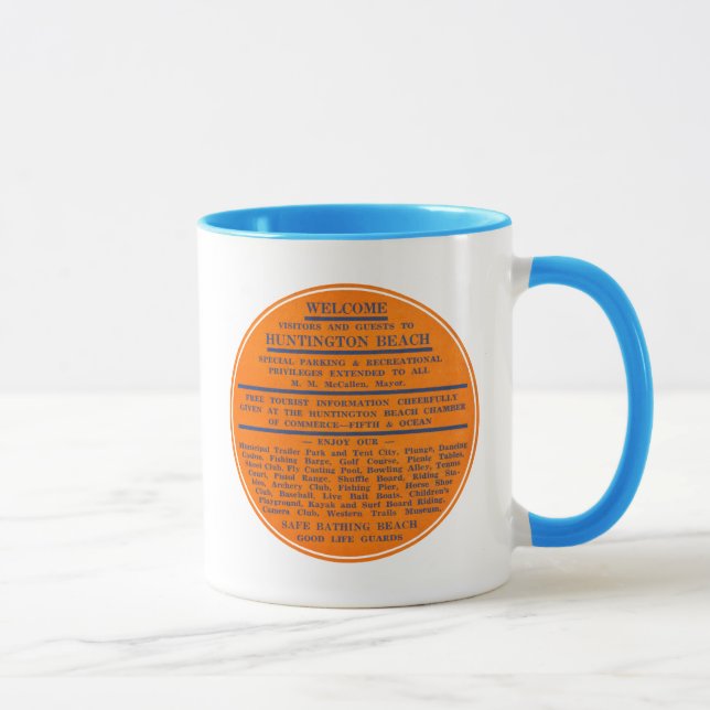1947 Huntington Beach California Mugg (Höger)