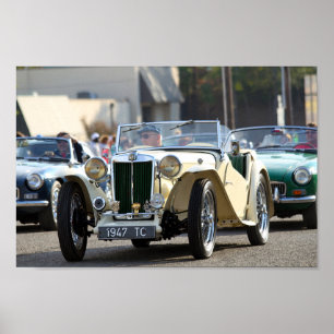 1947 MG TC Midget Roadster Cabriolet Poster