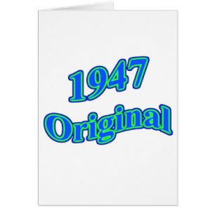 1947 original- blåttgrönt hälsningskort