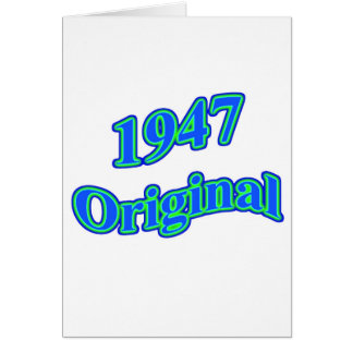 1947 original- blåttgrönt hälsningskort