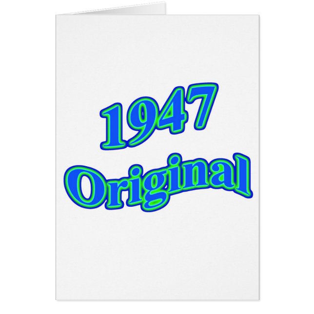 1947 original- blåttgrönt hälsningskort (Framsidan)