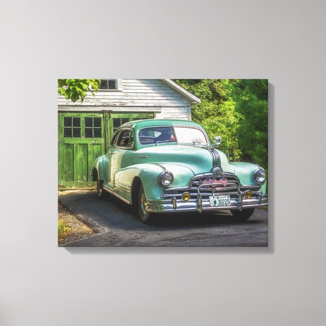 1947 Pontiac Torpedo vilar med två ton Canvastryck (Framsida)
