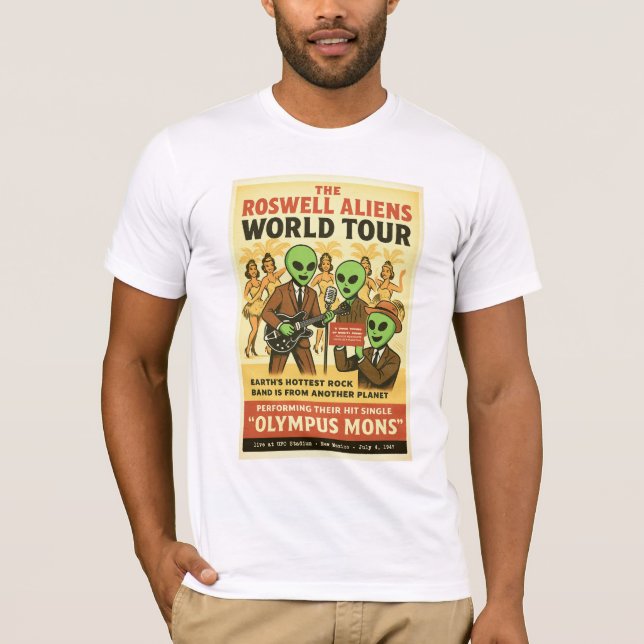 1947 Rockstjärnor World Tour Roswell Utomjordingar T Shirt (Framsida)