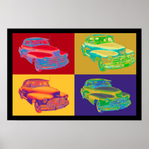 1948 Chevrolet Fleetmaster Antique Car Pop Art Poster