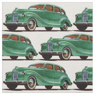 1948 grönt Austin Devon-utskrift Tyg