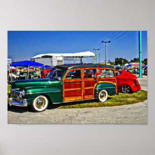 1948 Mercury Woody Woodie Hotrod Anpassningsbar Cl Poster