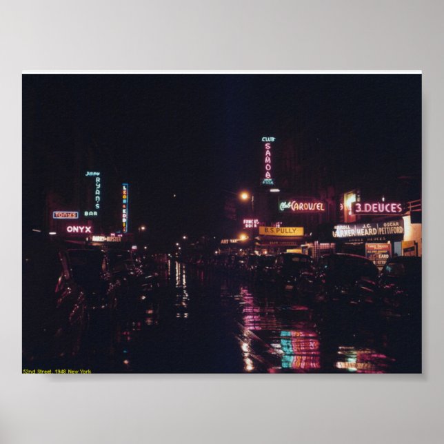 1948, New York Street Life (52nd Street) Poster (Framsidan)